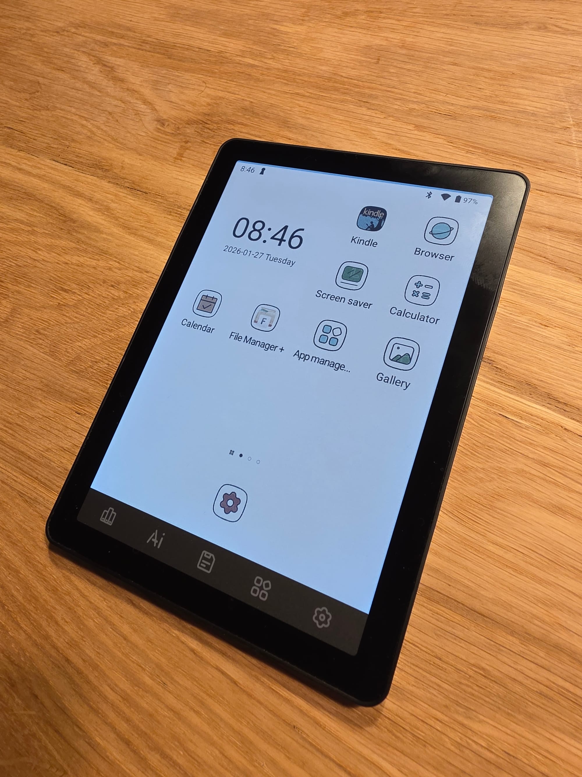 Tablet unopened on a table